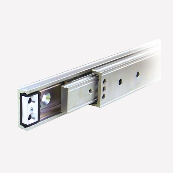 14In Drawer Slide, Zn, Full Ext, 2H, 1.5W, 945Lb Ea